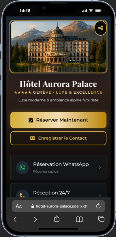 Template Smart Connect - Hotel Aurora Palace (Démo)