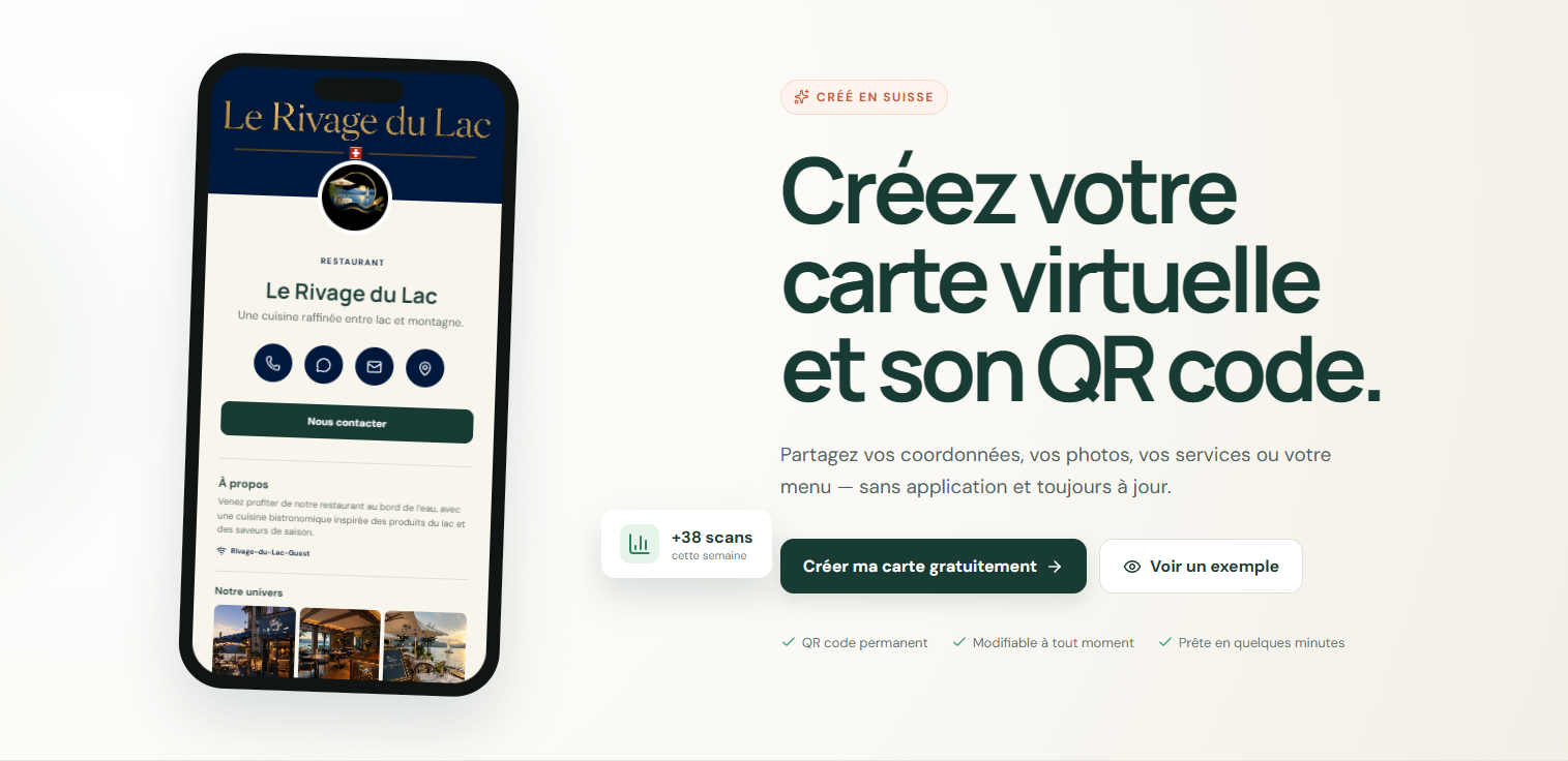 Carte virtuelle et QR code : la vitrine de votre entreprise