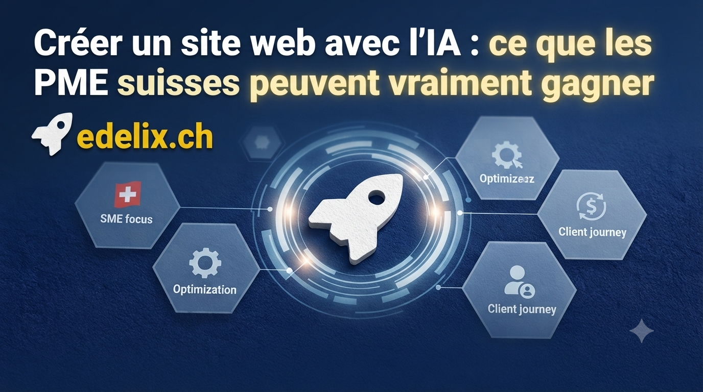 Création de site web avec l’IA pour PME suisses